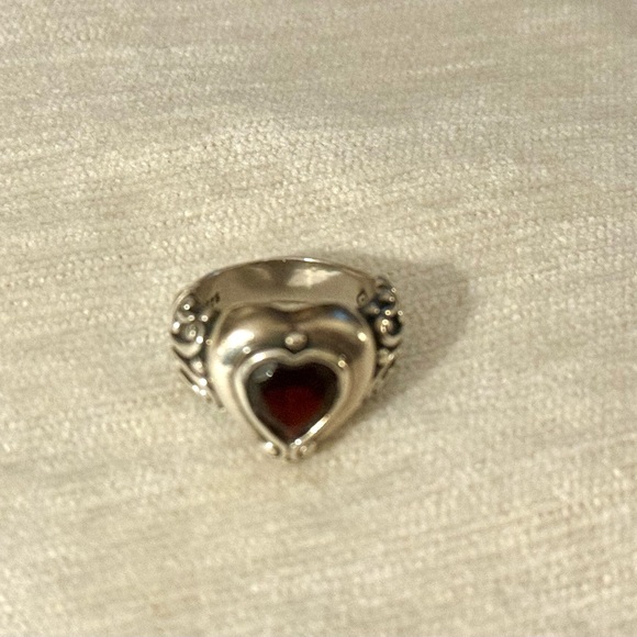 Pre-loved Brighton ‘Prima Donna’ Sterling Silver and Garnet Ring. Size 6 - Picture 8 of 12